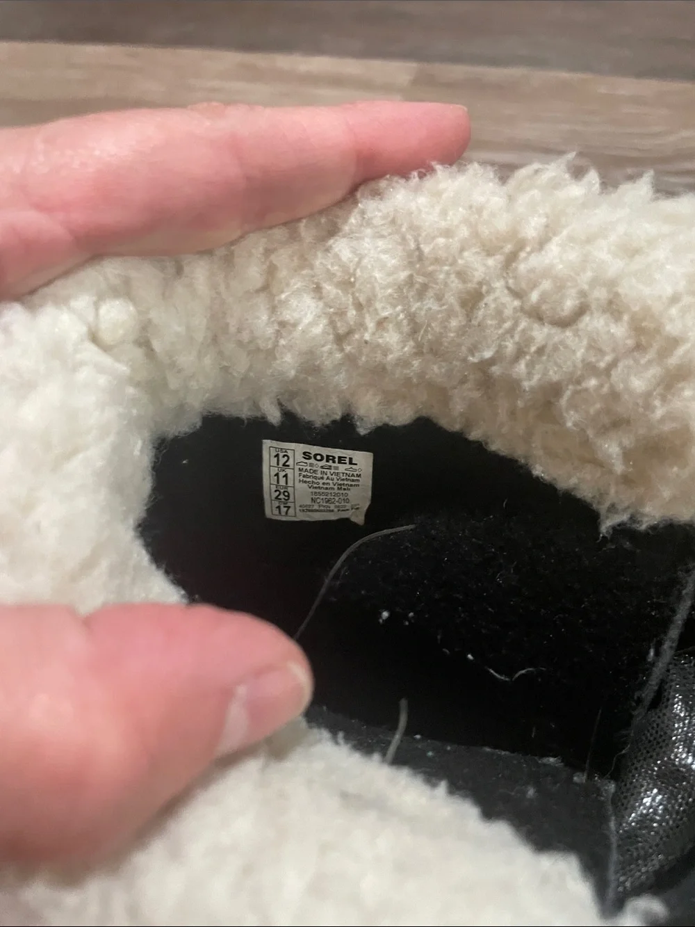 Sorel Kids Black Boots with Cream Faux-Fur Cuff